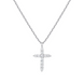 Срібний хрестик із оздобленням фіанітами 82215 фото 1